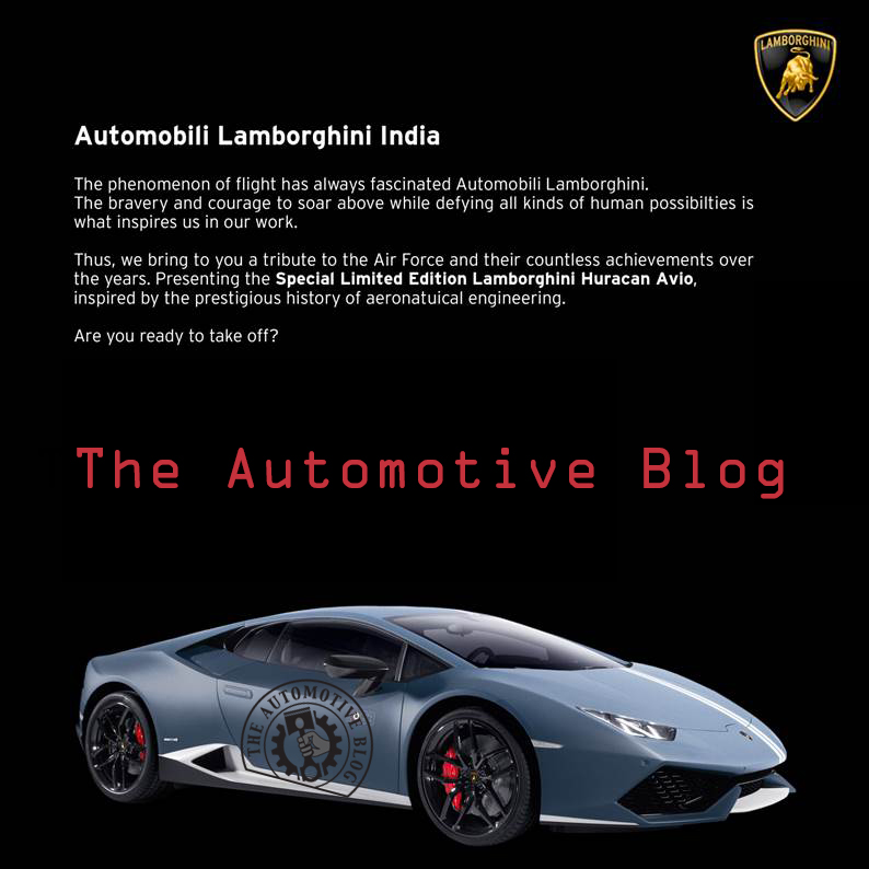  Lamborghini India to launch special edition 'Huracan Avio' -