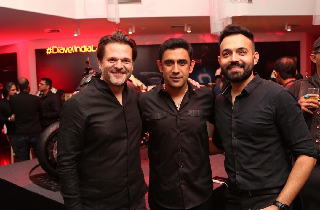 Sergi Canovas, MD Ducati India with Amit Sadh Bollywood Celebrity