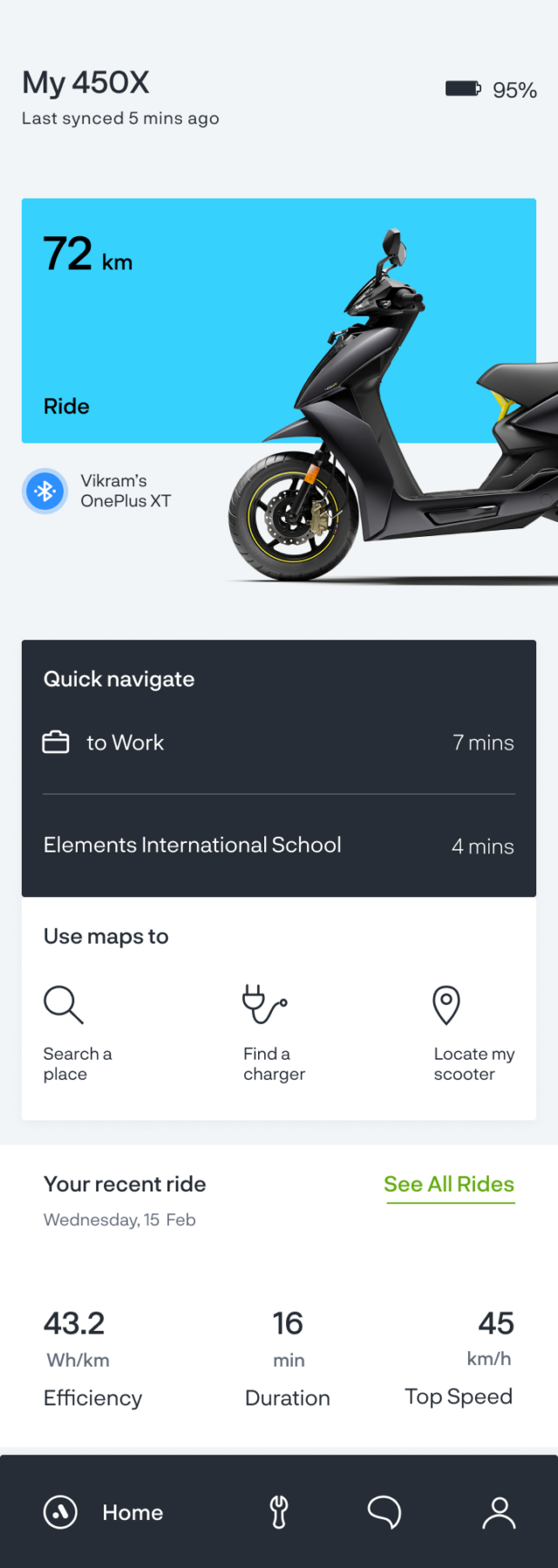 Ather 450X gets an OTA update that adds support for taking calls and more